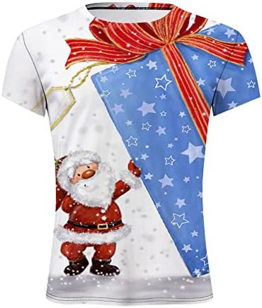 XXBR Christmas Soldier Camisetas de manga curta para homens, engraçado Natal Papai Noel Papai Noel