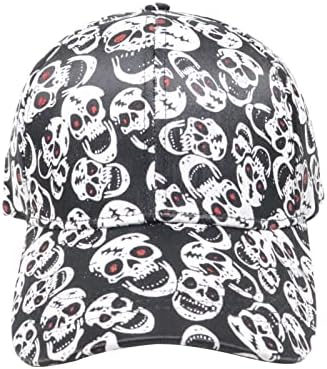 Caps de beisebol de caveira para mulheres e homens retrô punk poliéster Snapback Skulls Caps Spring Summer Summer Outdoor Sun Hats