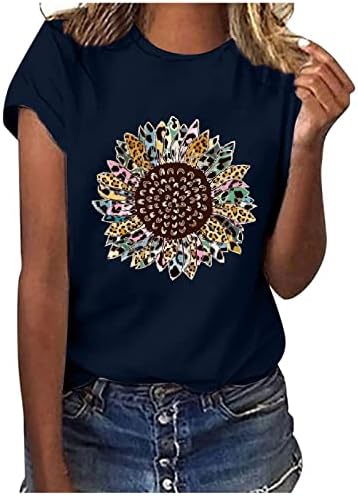 Camisa de estilo étnico para mulheres de manga curta Casual Casual Camiseta Camiseta Camiseta Camiseta Tunic Tops Tops