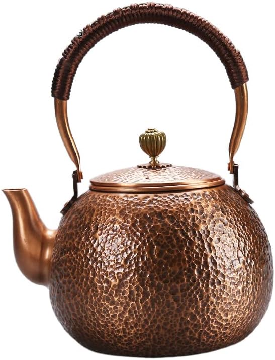 Hammer Pattern Pot de cobre domicílio de grande capacidade de viga de grande capacidade retro 锤纹 家用 大 容量 提梁 壶手工 壶手工 复古 复古 复古