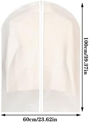 Dbylxmn 5 Pacote de sacos de vestuário de mariposa de 5 bolsas de tração à prova de traje de traje de vestuário de vestuário pendurada