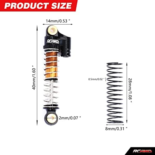 RCAWD 4X LIGO COMPLETO CHOQUE DO MANEIRO TRASEIRO TRASEIRO PARA FMS EAZYRC ROC Hobby FCX24 Peças de atualização