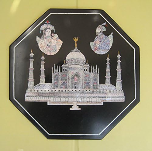 Imperator de mármore em miniatura de Mughal Shah Jahan Imperatriz Mumtaz Mahal Raro Magul Art 12 polegada