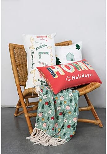 Creative Co-op 24x14 Holiday Cotton Lombar Pillow