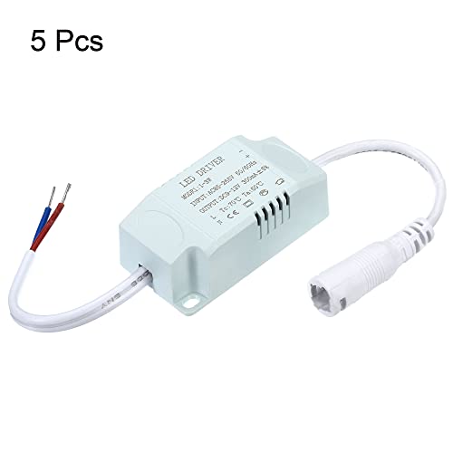 Patikil 1-3W 300mA LED Driver, 5 pacote AC 85-265V Saída 9-12V DC Conector feminino Transformador de corrente constante Faça uma