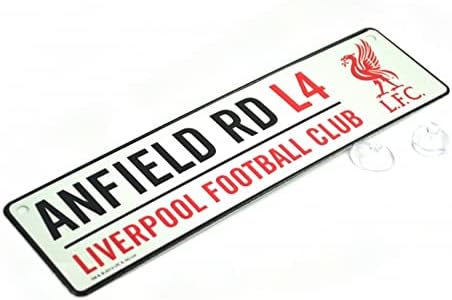 Liverpool FC Futebol oficial 3D em relevo, sinal de rua pendurado