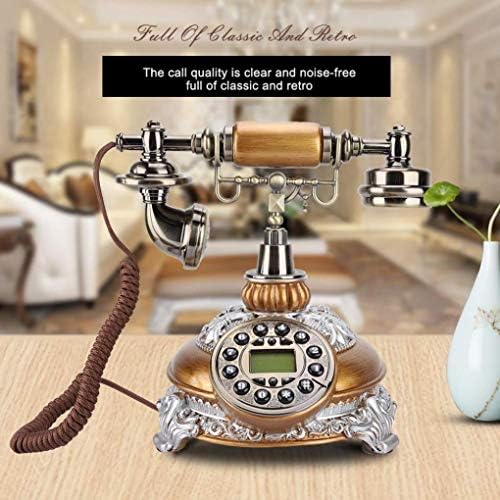 Myingbin Rotário Dial Rotário Telefone Antigo Sistema de telefone duplo Retro Digital LCD Screen Corded Phone para decoração de escritório em casa