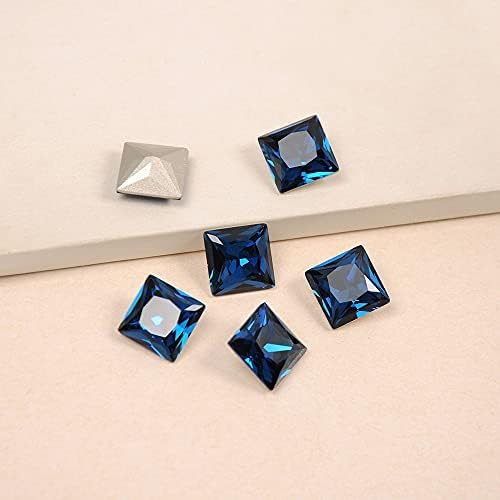 Yanruo 4447 Material de vidro Rhinestones Montana Glitter Princess Square Charms DIY Crystal para decorações de