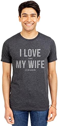 Camiseta engraçada de golfe para homens, eu adoro quando minha esposa me deixa ir golfe, colaboração casual de manga curta de manga