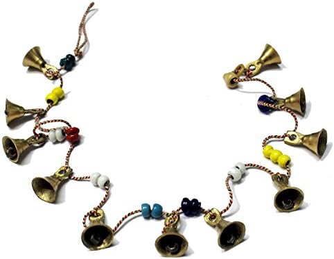 Presentes de manga corda decorativa de 11 Brass Vintage Bells Indian Style