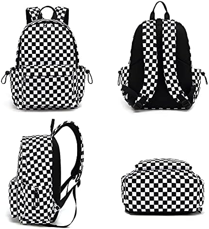 Mochila da escola quadriculada para meninas para meninas, bolsas para adolescentes bookbags laptop mochilas laptop