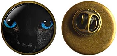 Pino de gato preto, broche de gato, jóias de gato preto, alfinete gótico, alfinete de arte, presente para amigos da família