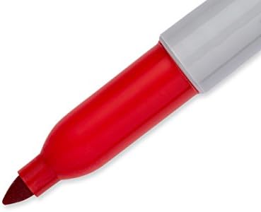Marcadores permanentes de Sharpie, ponto fino, vermelho, 36 contagem