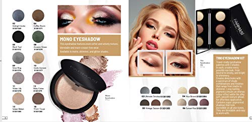 Farmasi Makeup Mono Eyeshadow, estrutura macia e muito fina e sedosa, ultra-pigmentada e fácil de aplicar, duradoura,