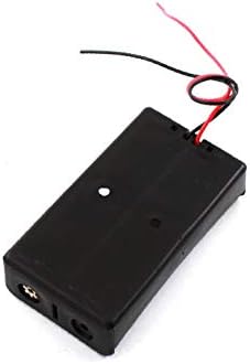 X-Dree 3pcs 2 x 3,7V 18650 Cumentes de fios da bateria Tampa com interruptor selado Plástico preto Plástico Clipe de bateria do