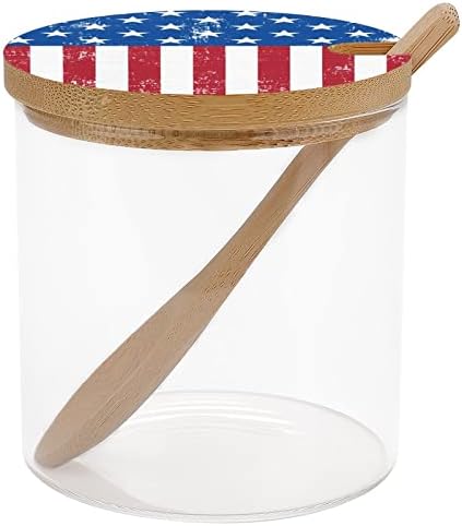 Retro American Flag Temue jar