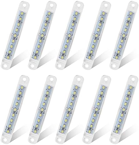 SIDAQI 3,9 10PCS Branco 9LED Marker Lights Luzes laterais Indicador Luz late