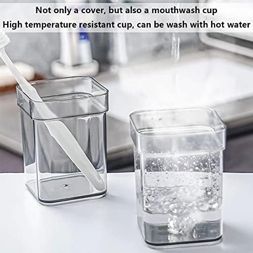 3 slots Stand de escova de dentes com capa / xícara, suportes de escova de dentes oniapro para banheiros, compatíveis