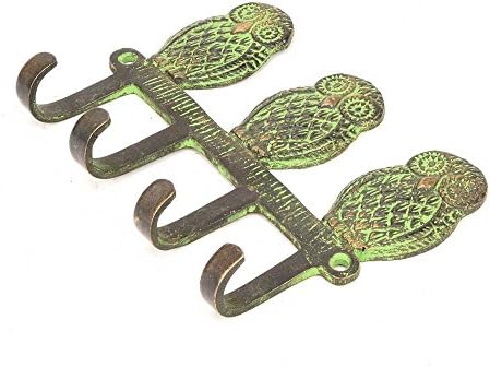 IndianShelf Keyhooks Montado na parede | Ganchos de casaco multicolor para parede | Parede do cabide de latão montado