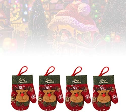 DOITOOL 8 PCS Luvas de Natal Cutter e Forks Bag Tower Solder Sacos de Presente Decoração de Christmas (Elk