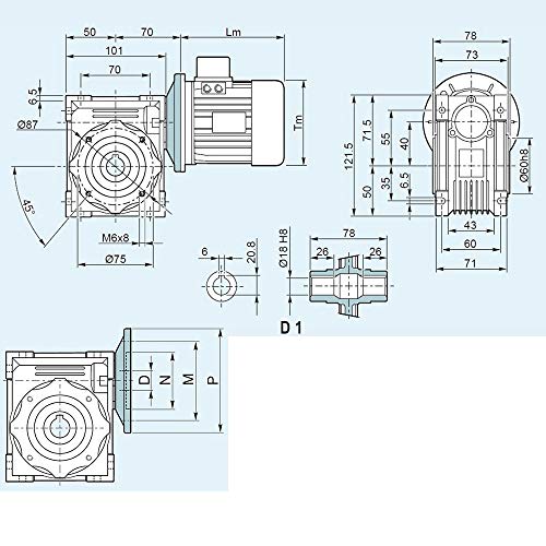 NMRV AMETRIC 40-50-63B5