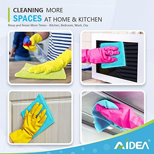 Panos de limpeza de microfibras AIDEA-100PACK, mais macio altamente absorvente e sem fiapos grátis para casa, cozinha,