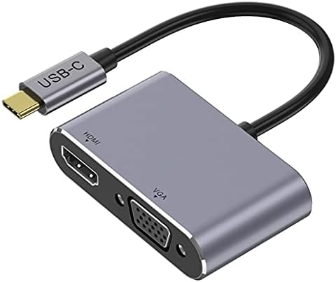 Adaptador BHVXW USB C VGA para notebook Tipo C para Cable 4K Converter USB tipo C VGA Splitter Hub Dock
