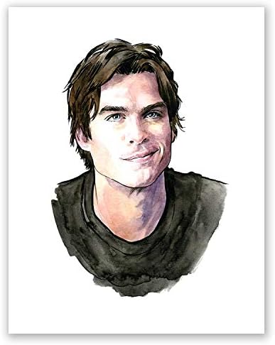 A89 Ian Somerhalder Poster // Damon Salvatore Vampire Diaries Poster // Wall Art Retrato // Decoração de casa // Presente