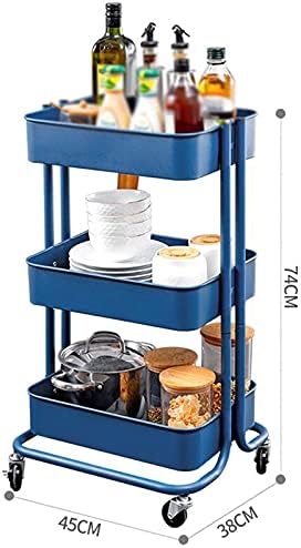 HEDTEC Multifunction Kitchen Banheiro Carrinho Prateleira de 3 camadas Rack de armazenamento Móvel Organizador de rack de armazenamento