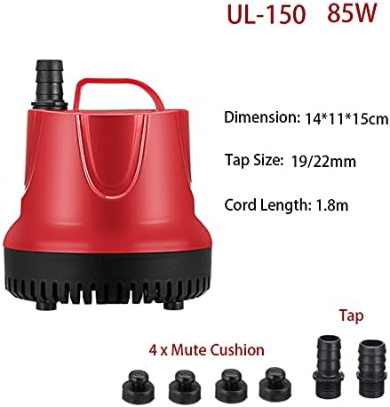 HIOD 10/15/30/45/60/80W 50Hz Bomba de água Submersa submersível Ultra-Quiet Pump Fountain Pond Aquarium Pond Pump Feature Pump