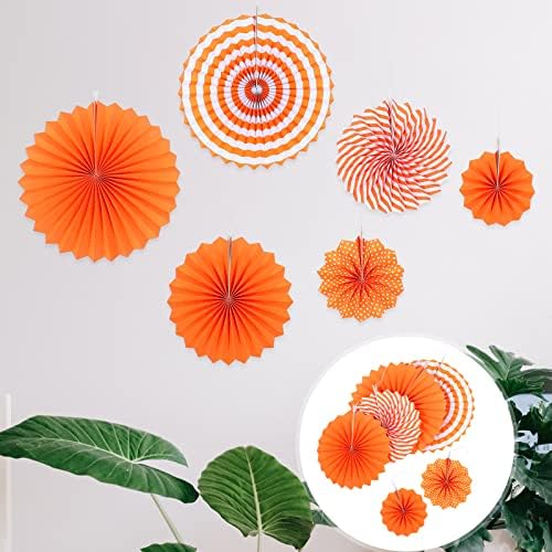 PartyKindom 6 PCs Adornamentos de ventilador dobrável Fã de ventilador Decorativo Fan Wedding Acessórios para decorações