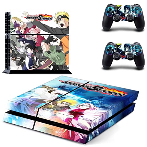 Anime Hnarutong e Nborutom Sasuke Kakashi Itachi PS4 ou PS5 Skin Stick para PlayStation 4 ou 5 Console e 2 Controllers Decals Vinyl V6829
