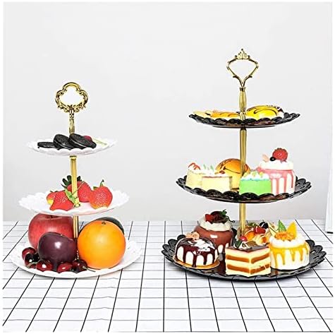 Fruta Stand 3 Camadas Cupcake Stand Plástico Party Setent Serving Stand Stand Tower Tower Fruits Frutas Placas de pratos