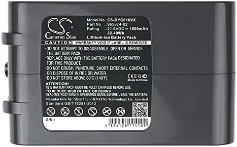 Bateria de substituição para Dyson V6 Hepa, colchão V6, V6 Motorhead, V6 Motorhead exclusivo, V6 Motorhead Extra, V6 Motorhead Pro