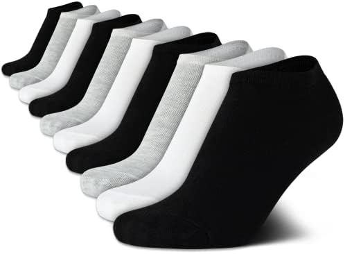 Meias atléticas femininas de Steve Madden - 10 meias de tornozelo de almofada de 10 pacote - Meias de corrida de baixo