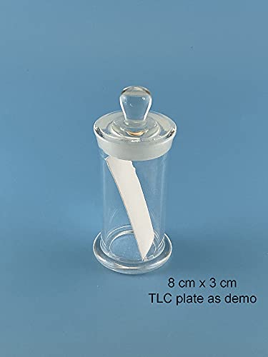 TLC Desenvolvendo garrafa de jarra de vidro para tiras de tlc câmara de tanque cilíndrico pequeno 4,5cm i.d. Aadvance Instruments