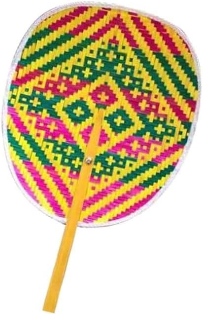 Berry BK Fan Fan Fan Hand Basketwork Thai 16 '' Fãs naturais, fãs artesanais de tecelagem de artesanato, fãs de favor do casamento