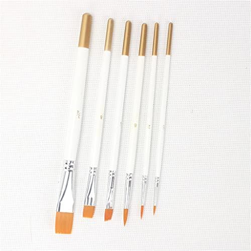 Bincos de tinta de 6pcs de Ylyajy Conjunto de nylon pêlos acrílicos escovas de óleo de aquarela para material de arte escolar pincel