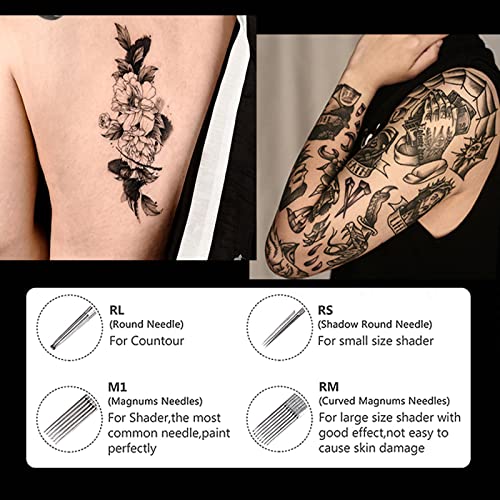 Agulhas de cartucho de tatuagem descartáveis, Taigo 60pcs Setentado CARTULHO DE TATAÇÃO ESTERILIZADO Tamanho misto 1203rl 1205rl