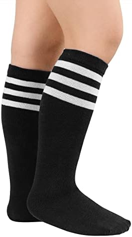 American Trends Kids Toddler Soccer Socks Knee Tube High Meocks Long Meias Três Stripes Uniform Socks For Boys Girls 1-9