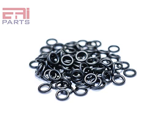 EAI NITRILE RAING RINGS 10MM OD 7MM ID de 1,5 mm de largura, junta métrica de vedação Buna-N, pacote de 100