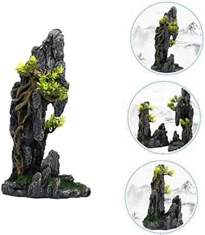 Yardwe Artificial Coco Tree Betta Fish Tank Acessórios para mesa de mesa Decoração de mesa de mesa Aquático Caves de aquário