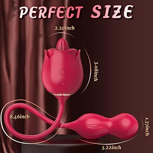 Rose Toy Vibrator Estimulador sexual de rosa para mulheres brinquedos sexuais vibrador vibrador com 9 modos, lambendo a língua