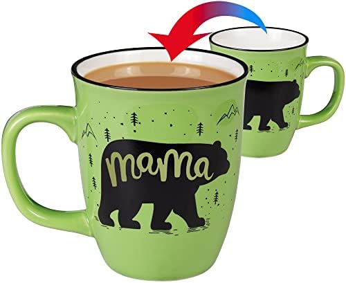 Cheto Caneca de caneca de caneca de café Mama Mama Urso Presentes para mulheres para mulheres Presentes de aniversário engraçados