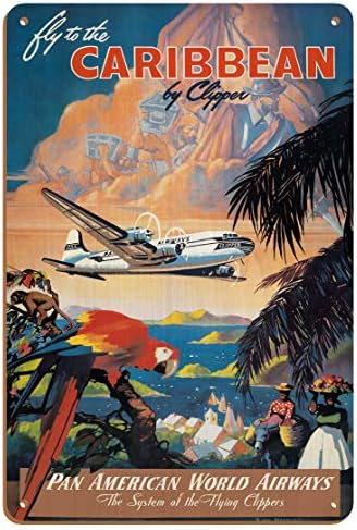Voe para o Caribe por Clipper - Pan American World Airways - Vintage Airline Travel Poster de Mark von Arenburg c.1940s