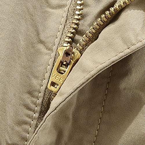 Calça de ferramentas de calça masculina algodão com bolsos ajustados clássicos com conforto casual shorts personalizados peso pesado