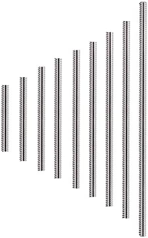 Parafuso trapezoidal de 2 mm de chumbo de 2 mm sem porca de cobre T8 parafuso de chumbo 100/150/200/250/300/330/350/400/500mm T8