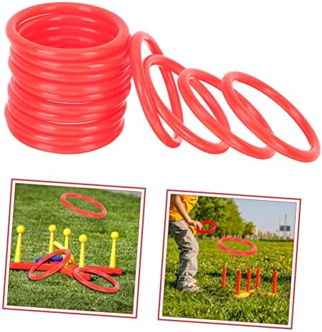 Besportble 24pcs plástico anel externo para crianças para mulheres coes plásticos arremessos de jogos ao ar livre combo combo