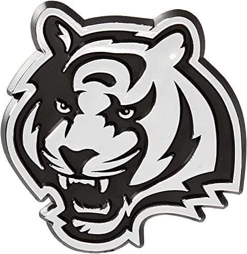 Equipe Prometa NFL Cincinnati Bengals Premium Metal Auto Emblem, Chrome, 3