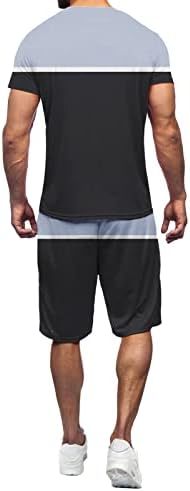 Tils de pista casual masculinos de manga curta Terme de roupa de 2 peças camiseta e shorts Conjunto 3 Caballeros preto